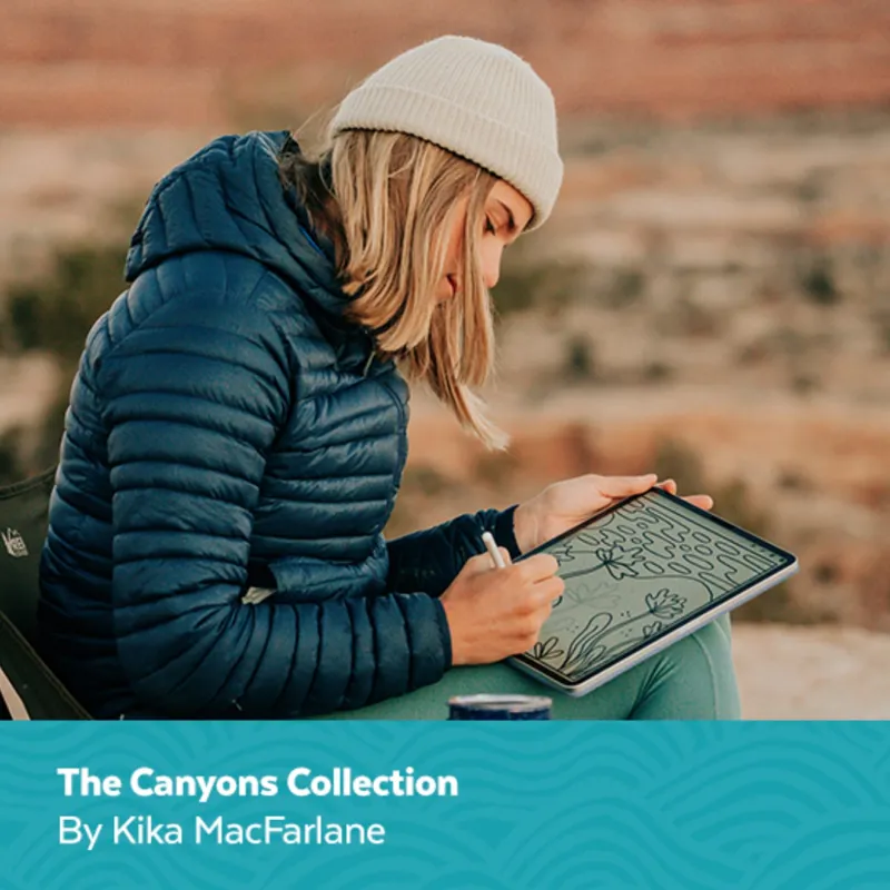 Injinji Artist Designed Trail MW Men's Mini Crew Running Sock in Stream-3